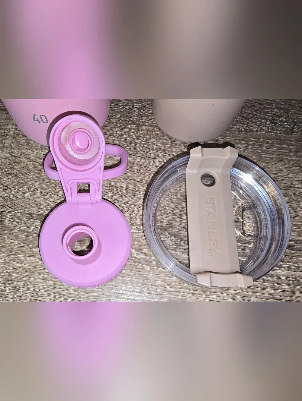 LOT of Stanley Tumbler Driftwood Tan & Takeya Bottle Pink 40 oz Stainless Steel - Picture 8 of 11